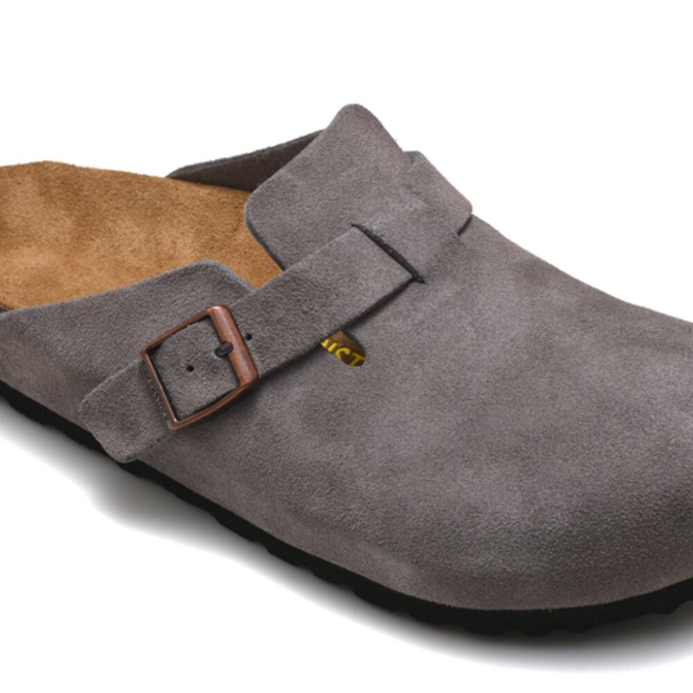 Birkenstock Boston Suede Leather Narrow Soft Footbed Clog